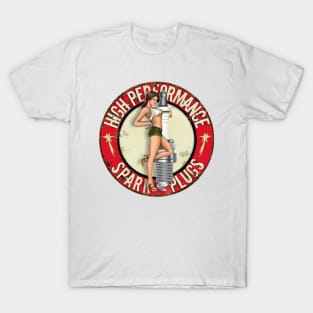 High Performance Spark Plugs - Pin Up Girl T-Shirt